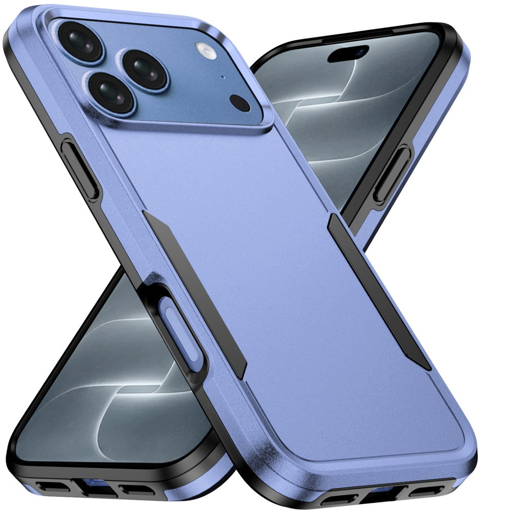 Phone Case for Apple iPhone 18 Pro/ iPhone 17 Pro Tough Hybrid Shockproof Rugged Dual Layer Durable Impact Resistant Drop Protection Heavy Duty Bumper Cover Blue