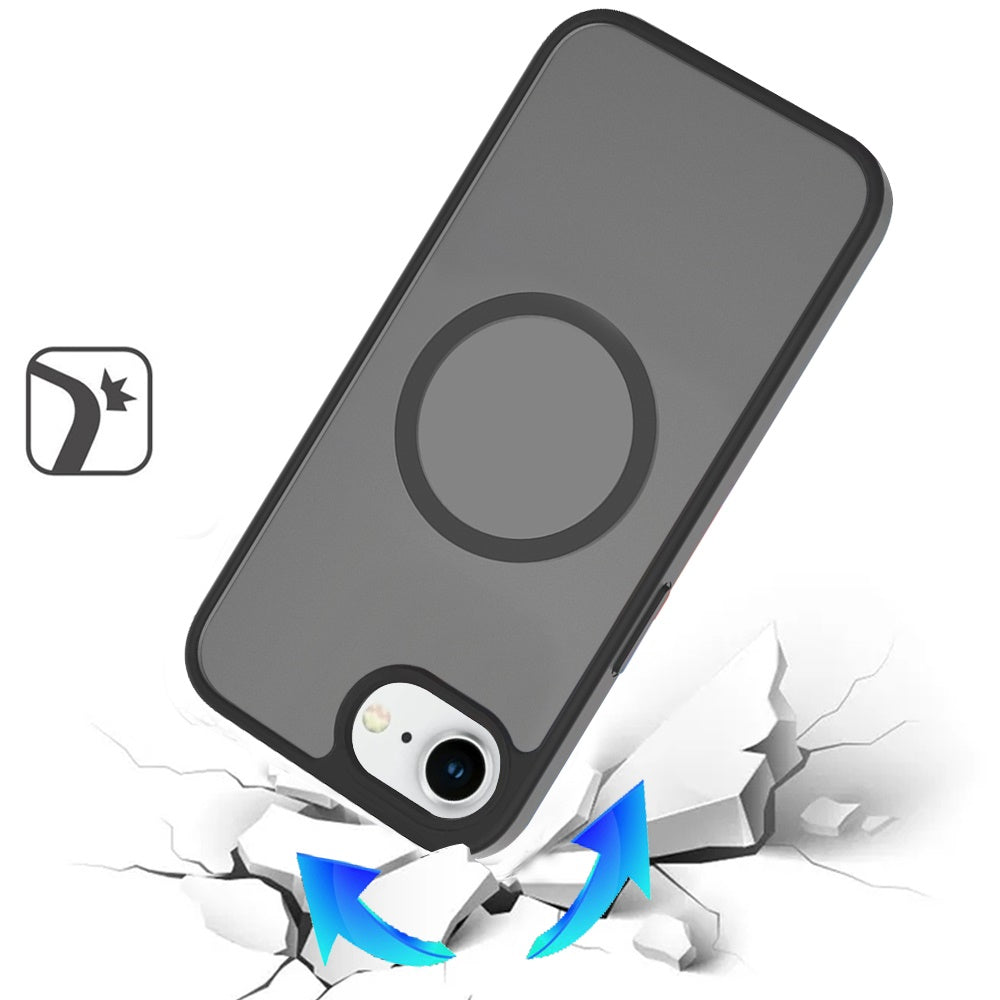 For Apple iPhone 17E /16E MagSafe Compatible Case Hybrid Soft TPU Bumper Hard Translucent Matte Back Slim Shockproof Case Cover