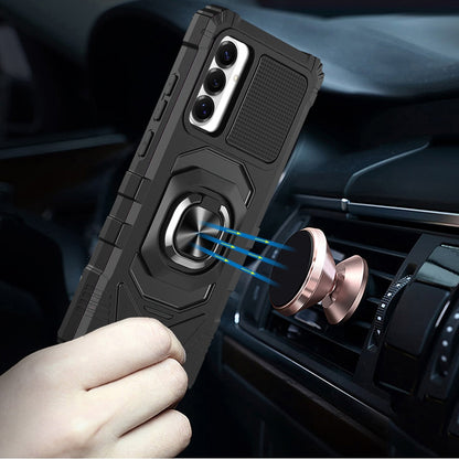 Phone Case for Samsung Galaxy S26 FE /Fan Edition Rugged Hybrid Dual Layer Magnetic Ring Stand Armor Shock Absorbing Heavy Duty TPU Reinforced Bumper Cover