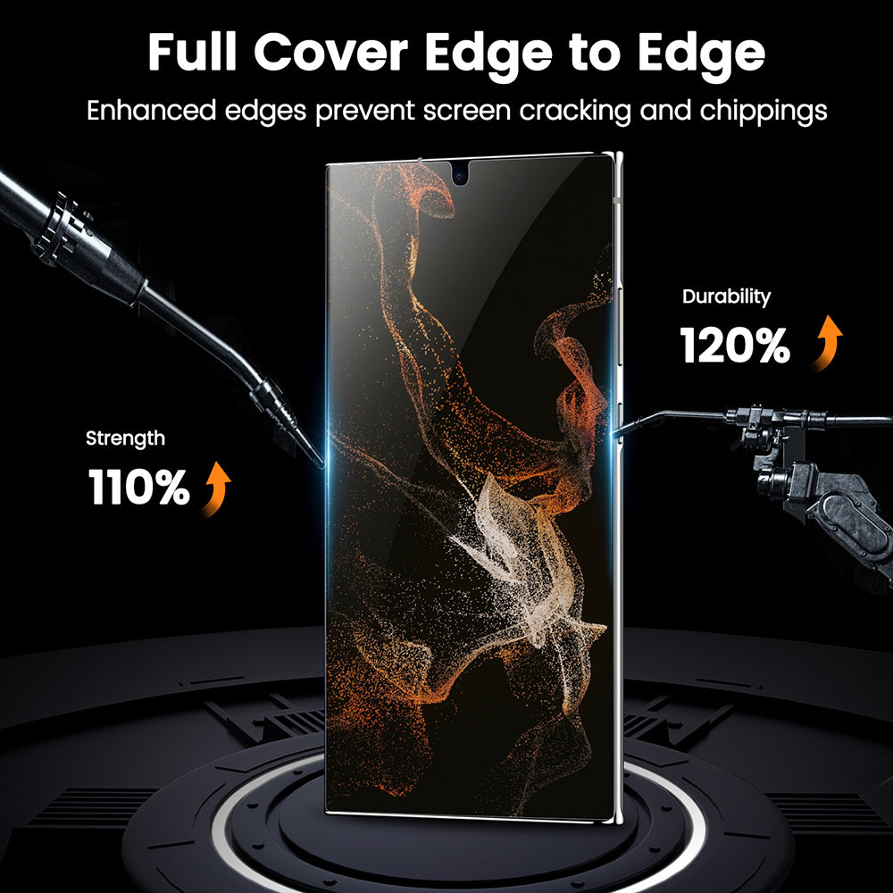 Standard for Samsung Galaxy S24 5G Samsung Galaxy S24 5G Full-Coverage Tempered Glass Screen Protector [2.5D Round Edge] Glass Film 0.3mm Full Cover Clear Black