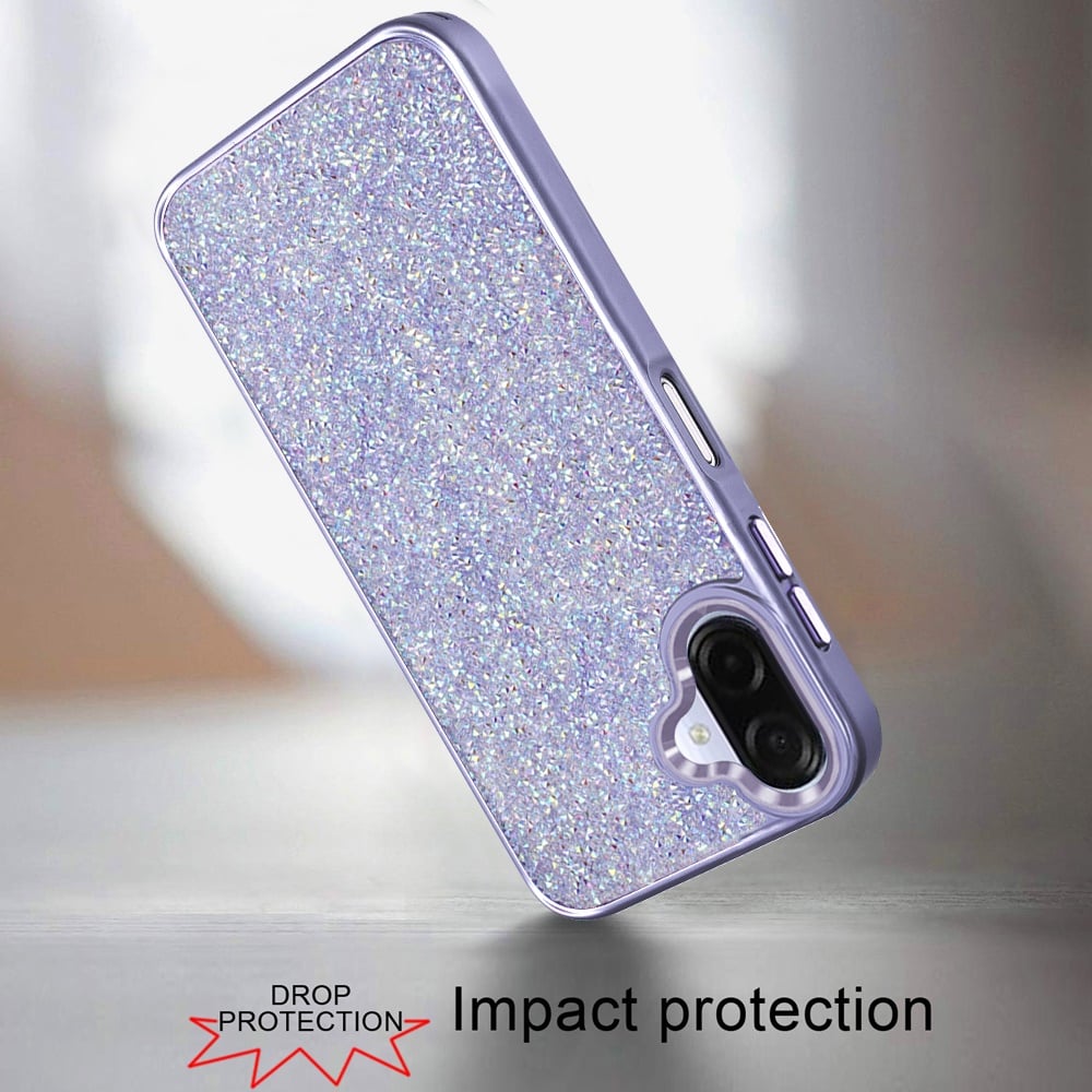 Phone Case Cover for Samsung Galaxy A07 4G Crystal Sparkle Diamond Glass Full Mini Glitter Bling Frame TPU Hybrid Protective Cover