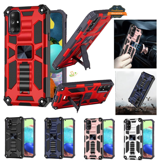 Phone Case Cover for Samsung Galaxy A07 4G Hybrid Shockproof [Military Grade] Rugged Protective with Magnetic Car Mount & Invisible Stand Cover