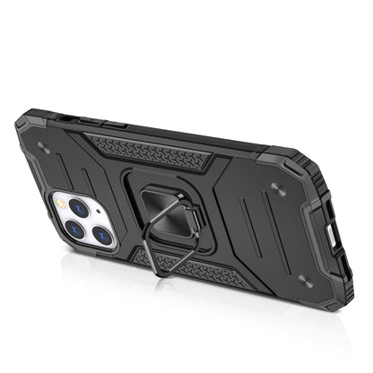 For Apple iPhone 16 Plus (6.7") Armor Hybrid with Ring Holder Kickstand Shockproof Heavy-Duty Durable Rugged Dual Layer Case Cover