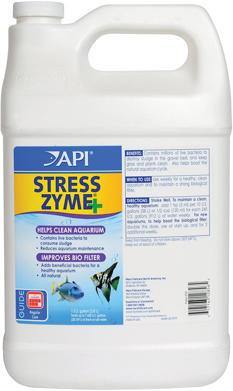 API Stress Zyme Plus Bio Filtration Booster [Aquarium Supplies] 2 gallon (2 x 1 gal)