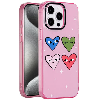 For Apple iPhone 15 Pro Max Fashion Layer Design Slim IMD TPU Protective, Shockproof Hybrid Stylish Durable Hard PC Case Cover