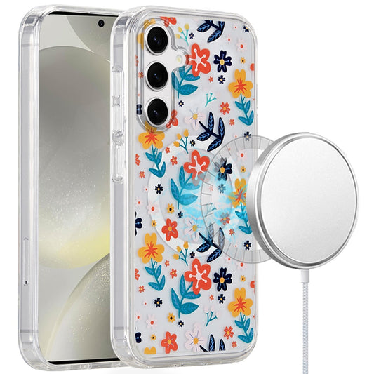For Samsung Galaxy S25 /S24 Cute Fashion Pattern Design, Durable Shockproof Slim TPU Hard Back, MagSafe Compatible Case Cover