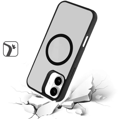 For Apple iPhone 16 Pro (6.3") Magnetic Case Hybrid Compatible with MagSafe TPU Slim Fit Shockproof Matte Hard Back Protective Case Cover
