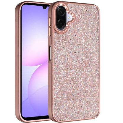 Phone Case Cover for Samsung Galaxy A07 4G Crystal Sparkle Diamond Glass Full Mini Glitter Bling Frame TPU Hybrid Protective Cover