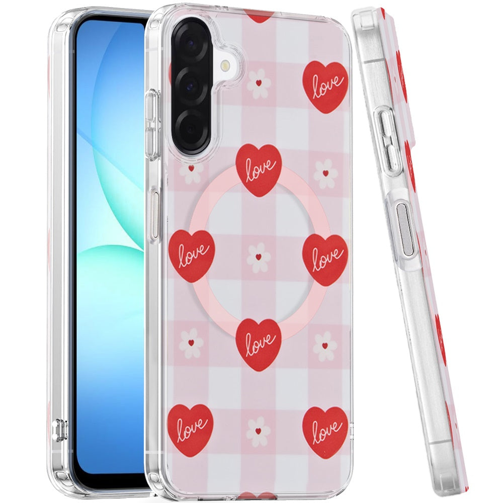 Phone Case for Galaxy A17 5G Stylish Design Shockproof Magnetic Magsafe Compatible TPU IMD Print Rugged Grip Drop Protection Slim Fashion Cover