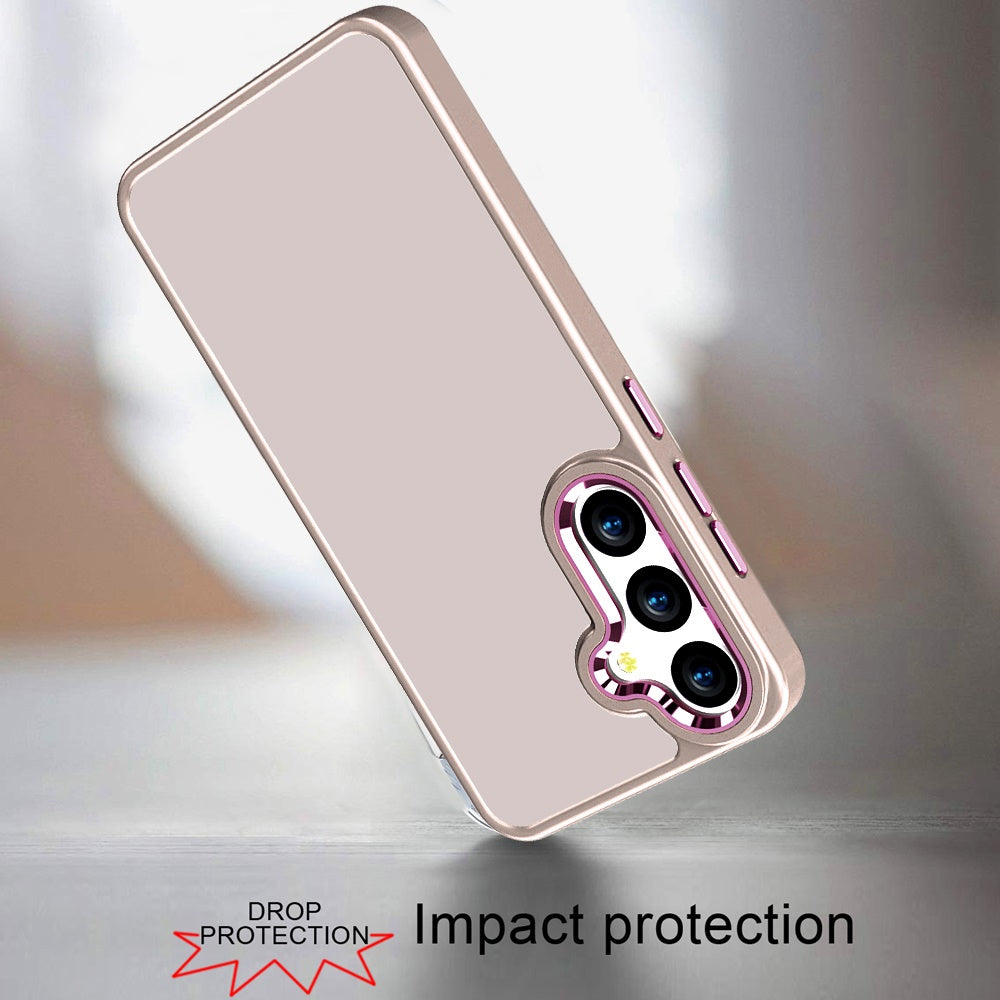 For Apple iPhone 17E /16E Slim Fit Thin Hybrid,Frosted Matte Polished Acrylic Hard PC with TPU Rubber Frame Case Cover