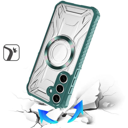 Phone Case for Samsung Galaxy S26 FE /Fan Edition Clear Rugged Hybrid TPU Magnetic Back Reinforced Frame Bumper Shock Absorbing Slim Fit Cover