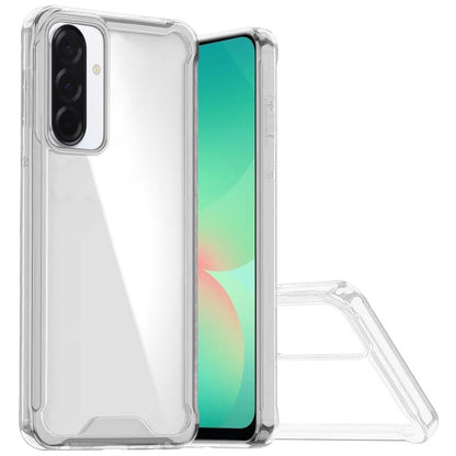 Phone Case for Samsung Galaxy A27 Shockproof Transparent Hard PC TPU Hybrid Durable Frame Gummy Protective Slim Grip Lightweight Cover Clear+Clear
