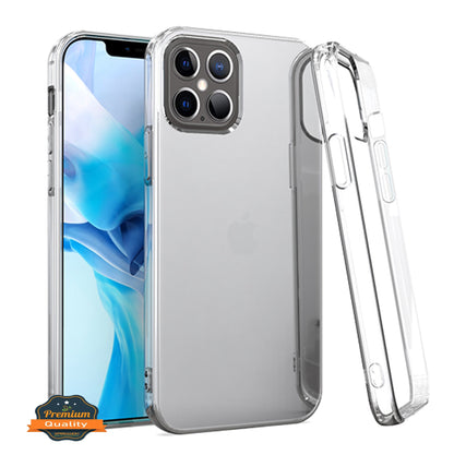For Apple iPhone 15 Pro (6.1") Slim Transparent Silicone Soft Flexible TPU Gel Rubber Candy Gummy Protective Hybrid Clear Phone Case Cover