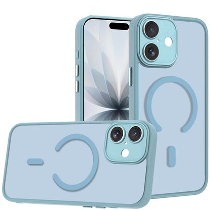 Phone Case for Apple iPhone 17 (6.3") Matte Frosted Magnetic Back Hybrid Hard PC Soft TPU Camera Protection Slim Shock Absorbing Anti Fingerprint Cover