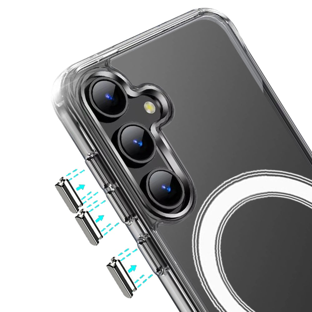 For Samsung Galaxy S26 Clear Magnetic Case with Built-in Magnets Compatible with MagSafe Slim Soft TPU Bumper Case Cover Transparent