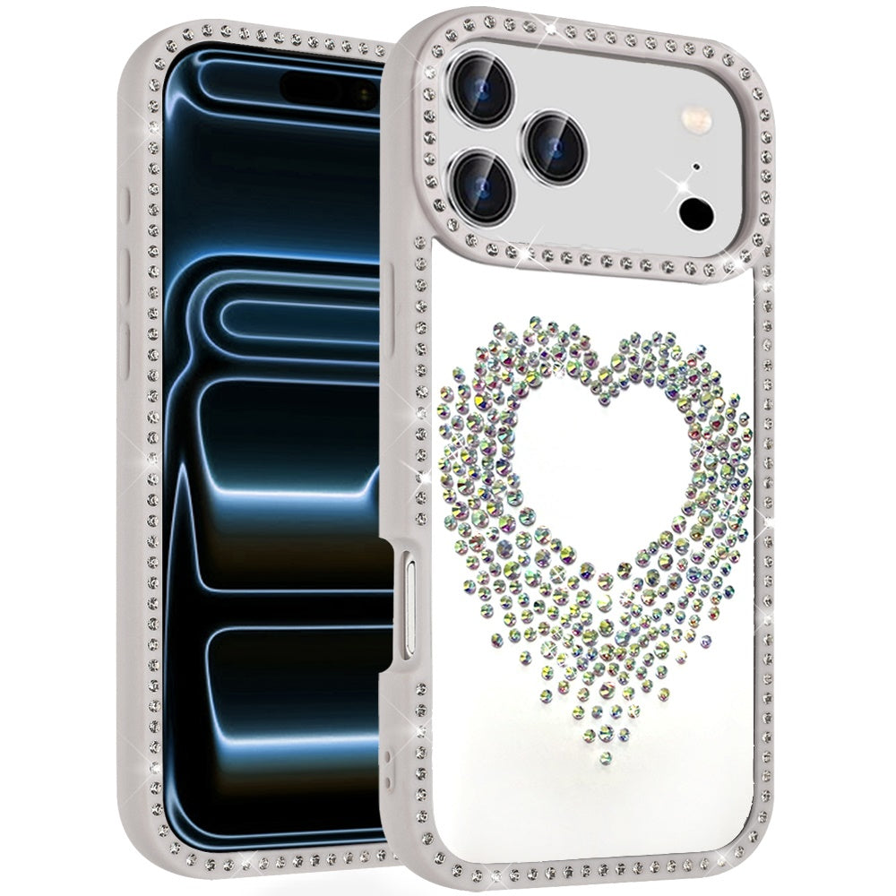 Phone Case for Apple iPhone 18 Pro Max Angel Hearts Glitter Shimmer Diamond Edge Sparkle Hybrid Shockproof AntiSlip Grip Fashion Stylish Protective Bumper Cover