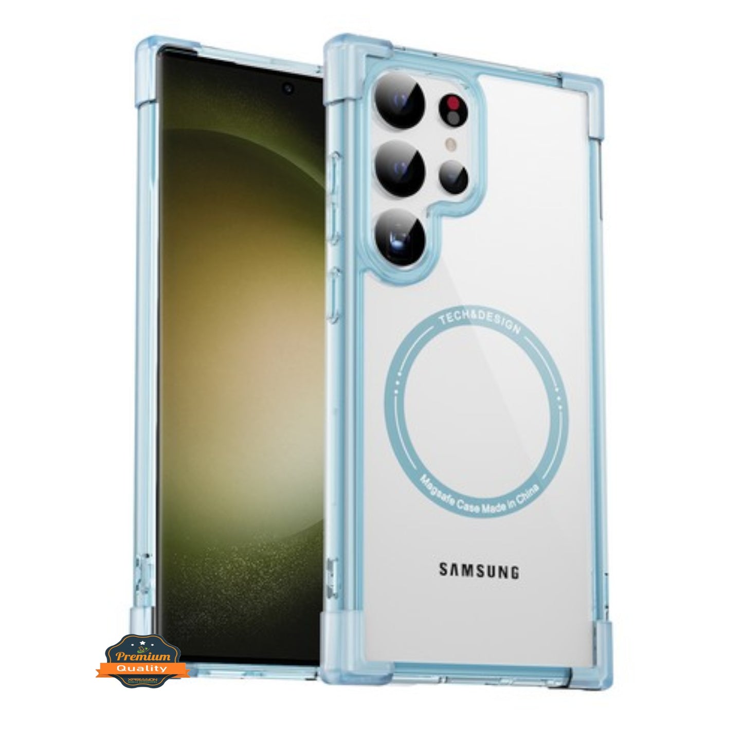 For Samsung Galaxy S25 /S24 Slim Fit Hybrid Case Clear Corner Bumper MagSafe Compatible, Hard TPU Rubber Shockproof Case Cover