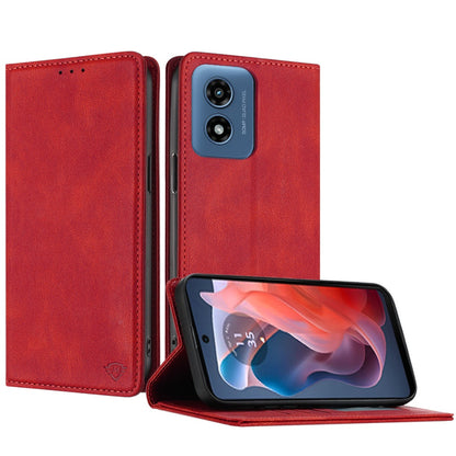 For Apple iPhone 16 Pro Max (6.9") Premium Wallet PU Vegan Leather ID Credit Card Slot Money Holder with Magnetic Closure Pouch Flip Case Cover Red