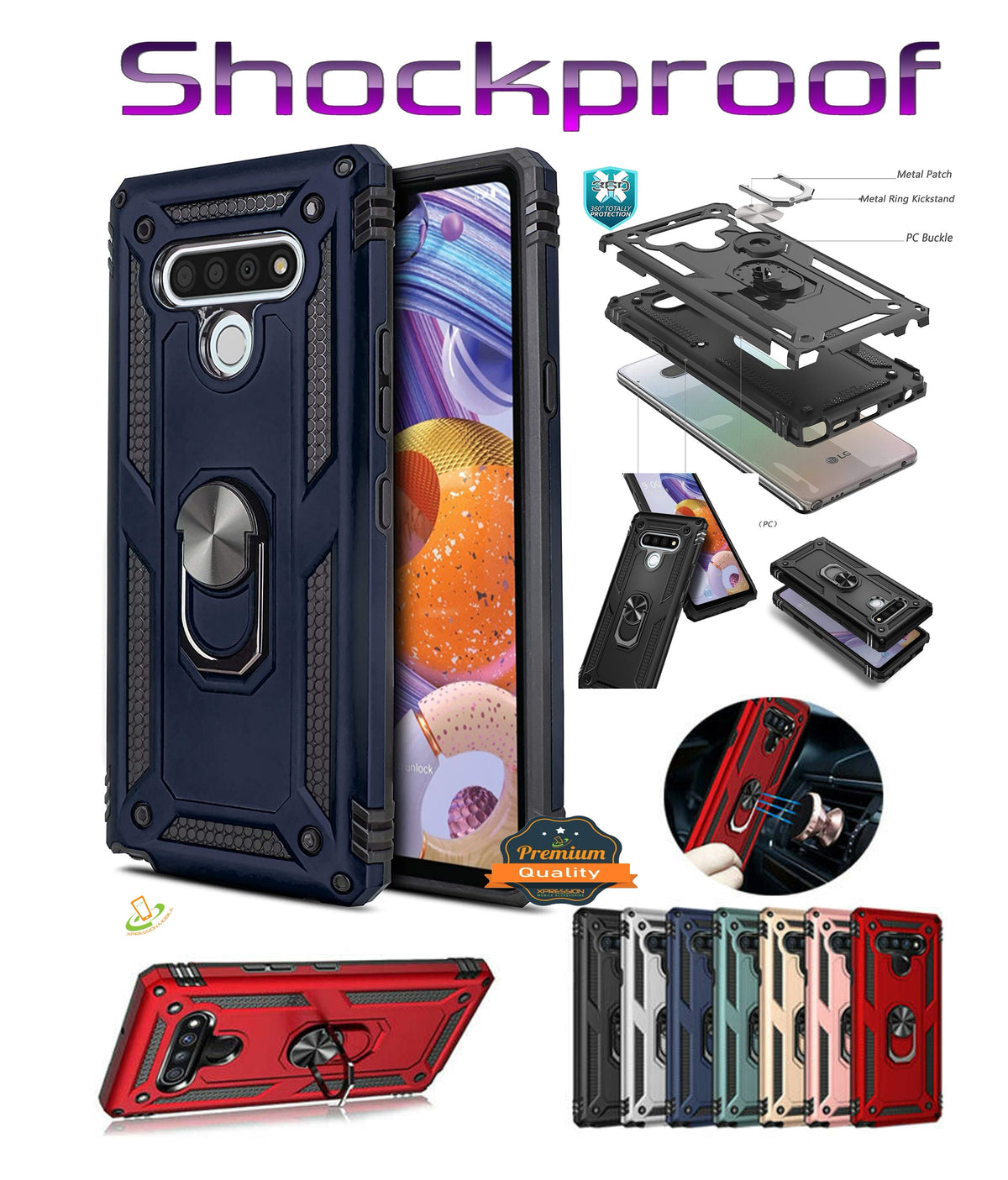 For Samsung Galaxy Z Flip 7 Hybrid Shockproof Protective with Magnetic 360° rotating Ring Kickstand, TPU Rubber PC Case Cover