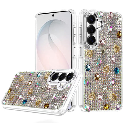 Chrome Fashion Hybrid Bling Diamond Heart Rhinestone Decorative Stones Sparkling Embellished Design