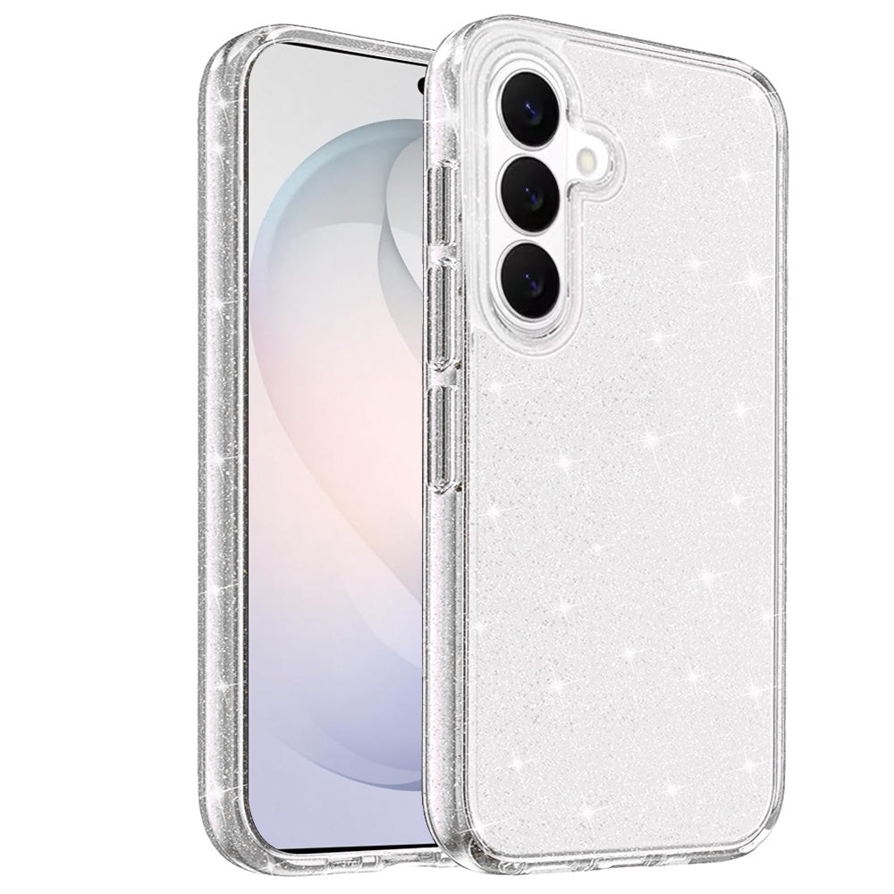 Phone Case for Samsung Galaxy S26 FE /Fan Edition Glitter Transparent Shockproof Thick Clear Hybrid Slim Fit Heavy Duty 3mm TPU Protective Bumper Cover Clear