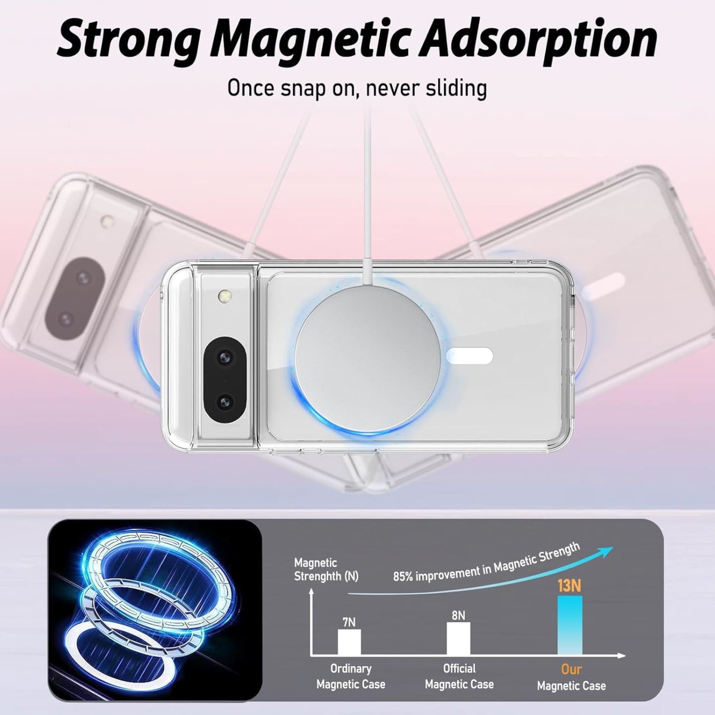 For Apple iPhone 17 AIR Hybrid Clear Case Compatible with MagSafe Shockproof Protective Transparent Back, Slim Fit, Wireless Charging Ready Case Cover Clear
