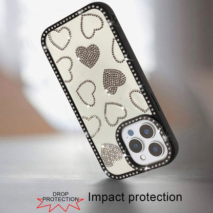 For Samsung Galaxy S26+ / S26 Plus Spread Love Glitter Shimmer Diamond Edge Hybrid Drop Protection Shockproof Design Compatible Case Cover