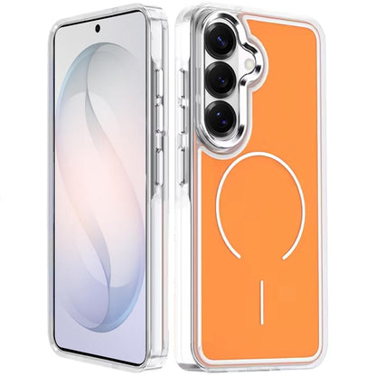 Phone Case for Samsung Galaxy S26 FE /Fan Edition Metallic Transparent Magnetic Magsafe Compatible Shockproof Hybrid TPU Durable Clear Protective Grip Cover