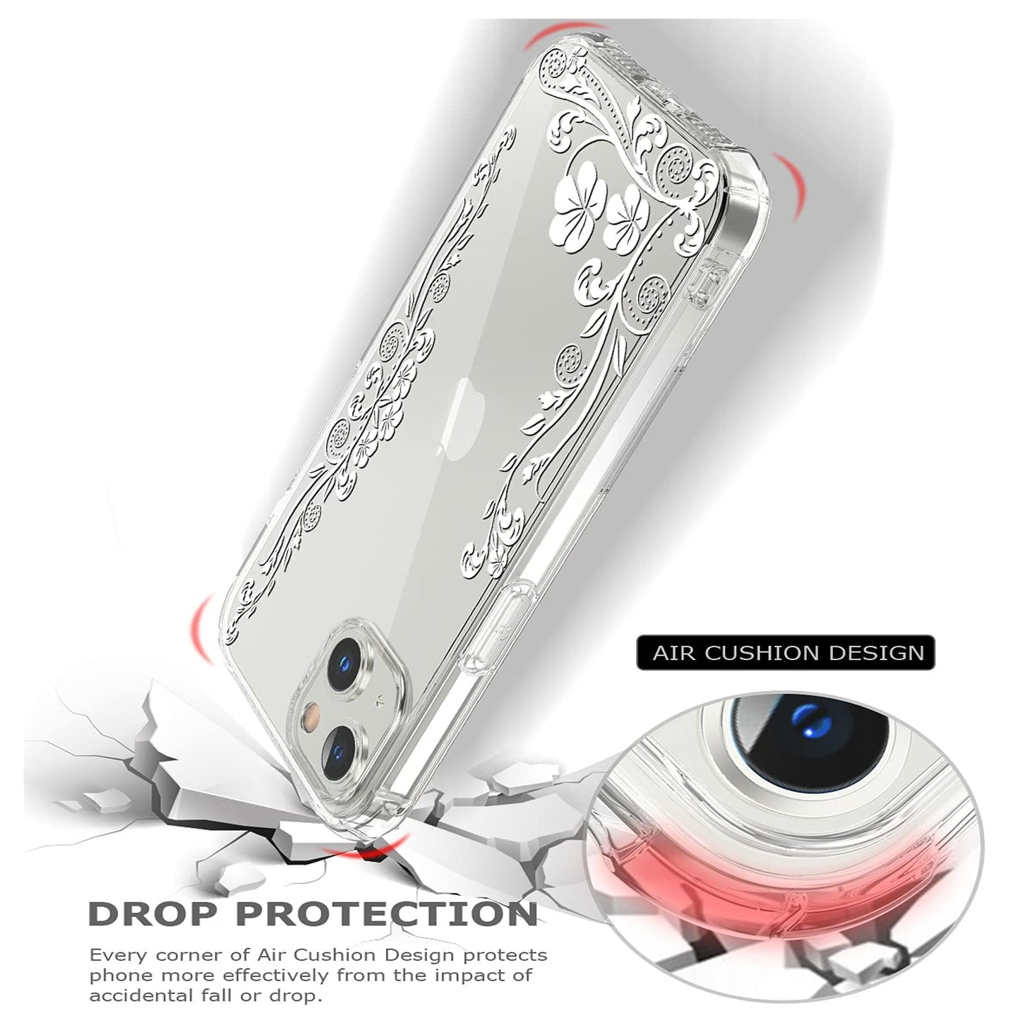 For Samsung Galaxy S25 Ultra Hybrid Clear Frame with Trendy Pattern Design, Shockproof Hard Back & TPU Rubber Case Cover