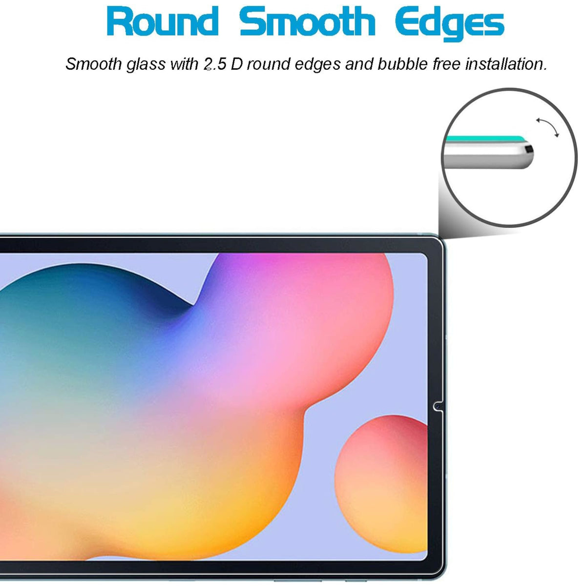 For Tempered Glass Screen Protector 9H Hardness, Touchpad Compatible, Case Friendly, Bubble Free, AB Glue, Ultra HD Clear Tablet Case Cover
