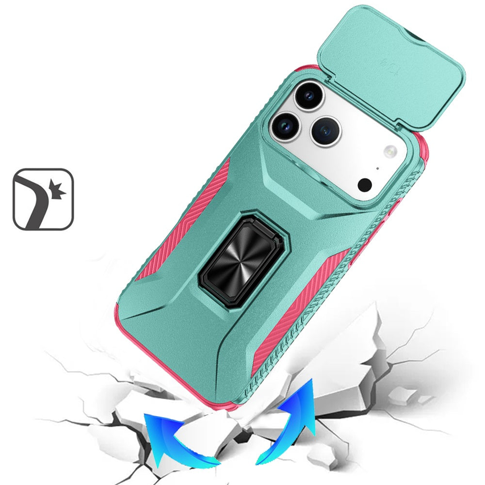 Magnetic Ring Stand Camera Protection Shockproof Heavy Duty Kickstand Rugged Grip Anti Scratch Hybrid