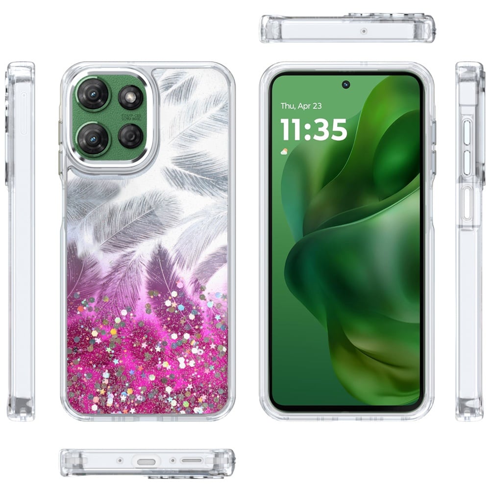 For Motorola Moto G Power 5G 2026 /2025 Fashion Epoxy Glitter Shimmer Design, Hybrid Shockproof TPU, Stylish Sparkle Slim TPU Protective Case Cover