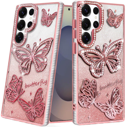 Butterfly Freedom Shimmer Glitter Thick TPU Shockproof Anti Slip Durable Protective Design