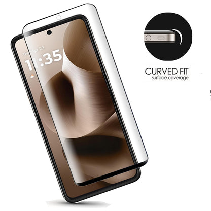For Motorola Razr Ultra 2025 Front Tempered Glass Screen Protector Designed to allow Full functionality Black Edged 9H Glass Full Coverage Protector Black