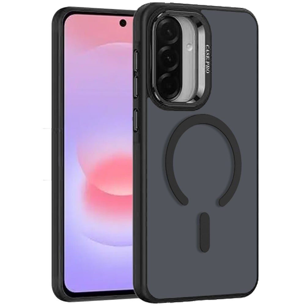 Phone Case for Samsung Galaxy A37 Magnetic Shockproof Hybrid Camera Stand Guard Anti Slip Rubber Durable Protective Matte Design Cover