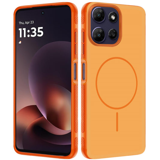 Phone Case for Moto G Power 5G (2026/2025) Super Magnetic Compatible with MagSafe Matte Hybrid TPU Shockproof Protective Durable Grip Edge Slim Fit Cover Orange