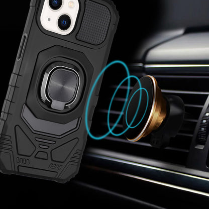 For Apple iPhone 16 Pro Max (6.9") Hybrid Dual Layer with Rotate Magnetic Ring Stand Holder Kickstand, Rugged Shockproof Case Cover