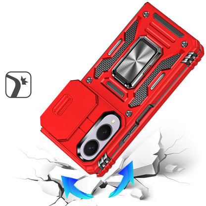 Phone Case for Samsung Galaxy Z Fold 8 Tough Metal Ring Shockproof Sliding Camera Window Hybrid Armor Rugged Anti Slip Heavy Duty Grip Cover