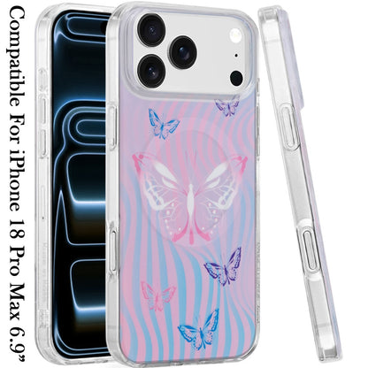 Phone Case for Apple iPhone 18 Pro Max/ iPhone 17 Pro Max Stylish Design Shockproof Magnetic Magsafe Compatible TPU IMD Print Rugged Grip Drop Protection Slim Fashion Cover