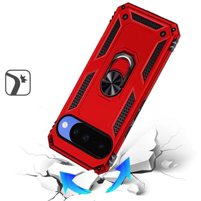 Phone Case for Google Pixel 11 / 11 Pro Rotatable Ring Stand Shockproof Hybrid Armor Anti Slip Heavy Duty Fit Magnetic Car Mount Durable Grip Cover