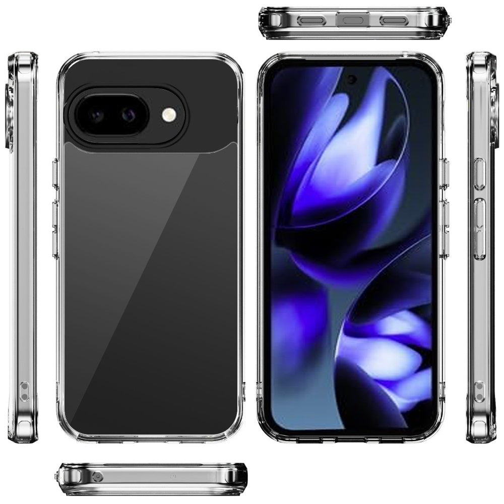 For Google Pixel 9A Shockproof Slim Crystal Clear Transparent Hybrid Cover with Enhanced Drop Protection Case Cover Clear
