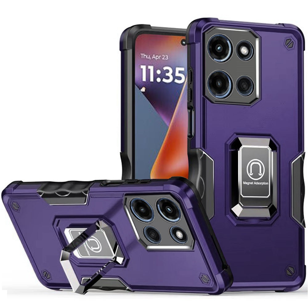 Hybrid Stand Magnetic Ring Holder Kickstand Heavy Duty Rugged Drop Silicone & Hard PC Shockproof