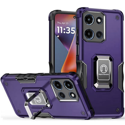 Hybrid Stand Magnetic Ring Holder Kickstand Heavy Duty Rugged Drop Silicone & Hard PC Shockproof
