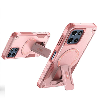 For Motorola Moto G Play 5G 2026 Magnetic Invisible Kickstand Holder with Magsafe, Slim Fit Shockproof Hybrid Military Grade Heavy Duty Case Cover