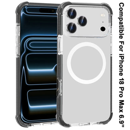 Phone Case for Apple iPhone 18 Pro Max/ 17 Pro Max Acrylic Magnetic Circle Transparent Shockproof Frame Hybrid 2.5mm Tough Clear Drop Protection Slim Durable Cover