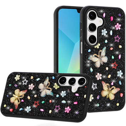 Phone Case for Samsung Galaxy A16 5G 3D Butterfly Diamond Bling Glitter Shockproof Stylish Protective Luxury Hybrid Sparkly Durable Grip Design Cover
