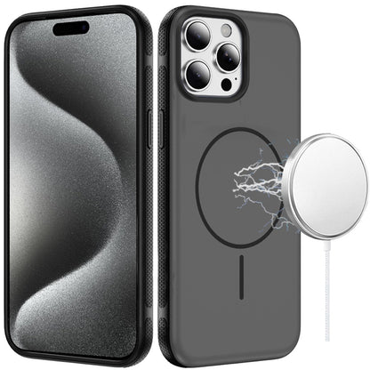 Phone Case for Apple iPhone 15 Pro Super Magnetic Compatible with MagSafe Matte Hybrid TPU Shockproof Protective Durable Grip Edge Slim Fit Cover