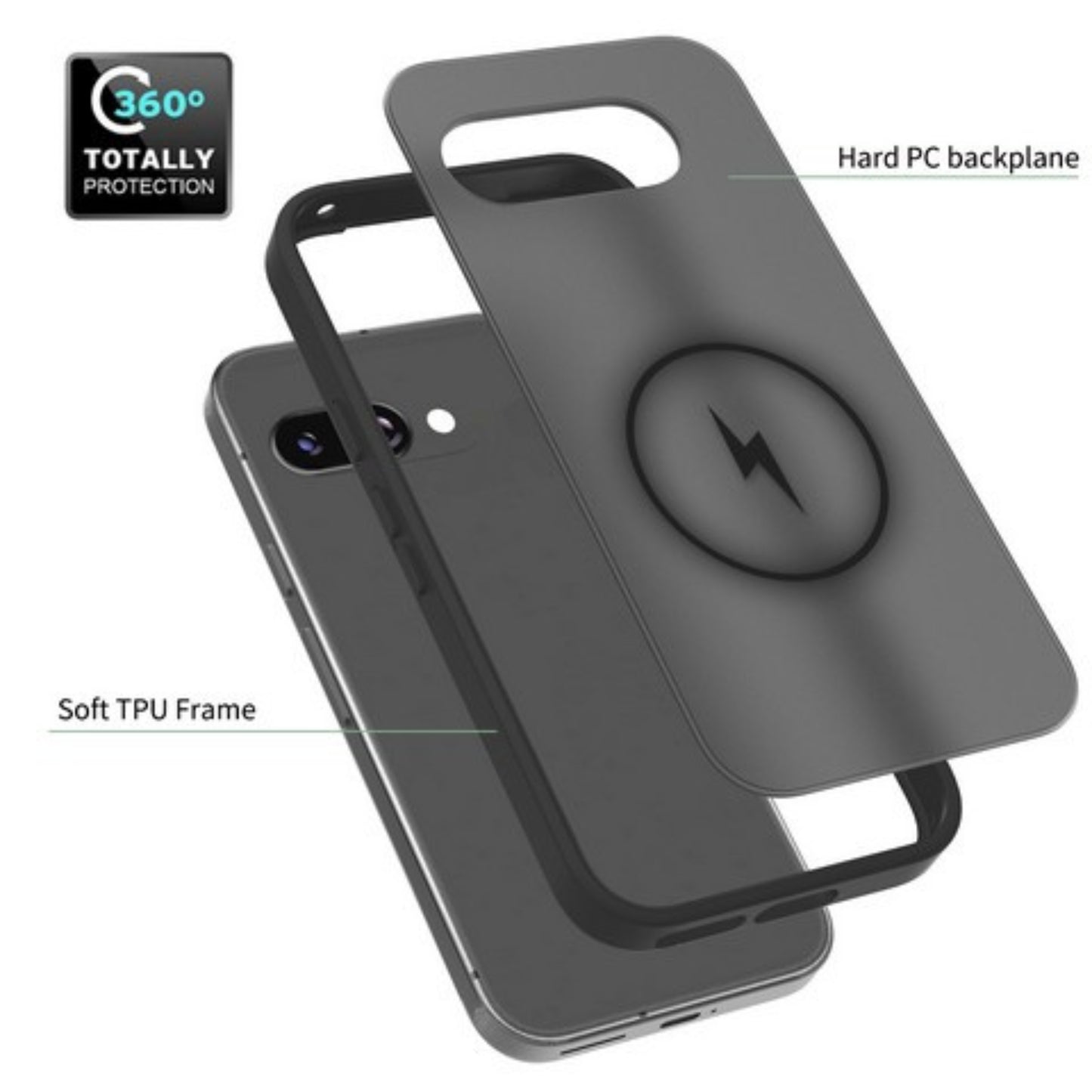 For OnePlus 15R / ACE 6 Frosted Translucent Case with MagSafe Compatible Slim, Shockproof Protective Matte TPU Military Grade Tough Case Cover Black