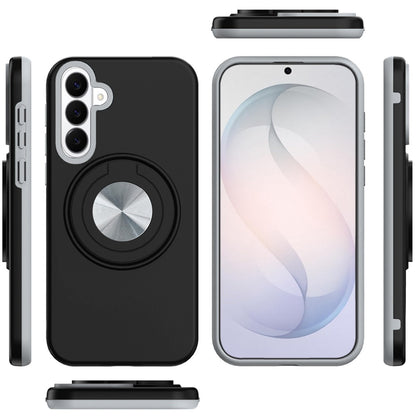 Phone Case for Samsung Galaxy S26 FE /Fan Edition Shockproof Magnetic Ring Stand Rotating CarMount Hybrid Metal Matte Finish AntiSlip Grip Kickstand Cover