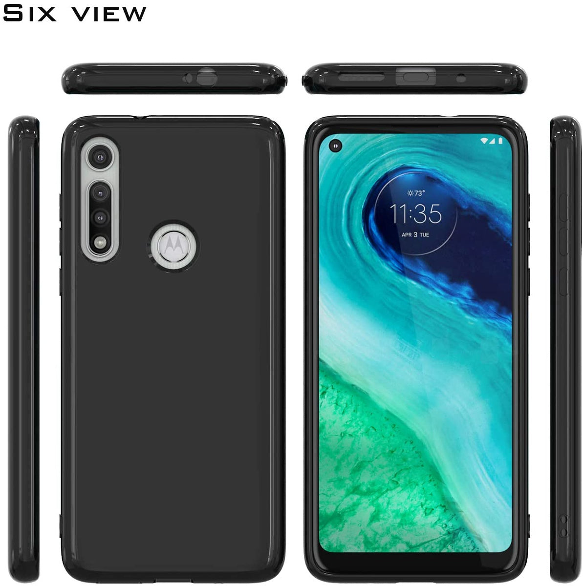 For Apple iPhone 15 Pro Max (6.7") Slim Thin Silicone Soft Skin Flexible TPU Gel Rubber Candy Gummy Protective Hybrid Black Phone Case Cover